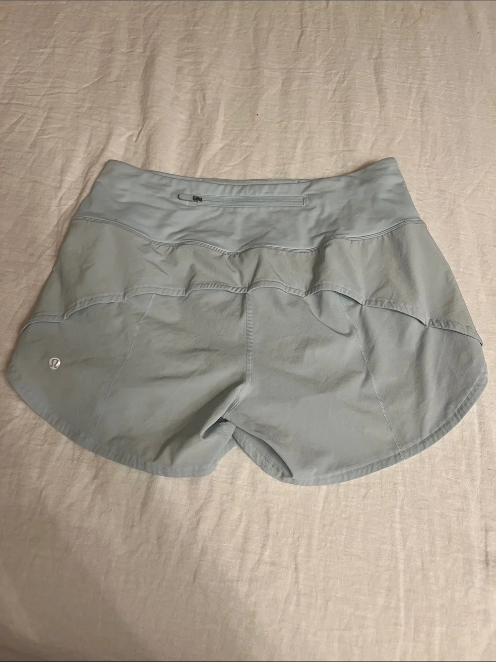 lululemon athletica Speed up high rise Dusty Blue Workout Shorts Zip Pocket 6